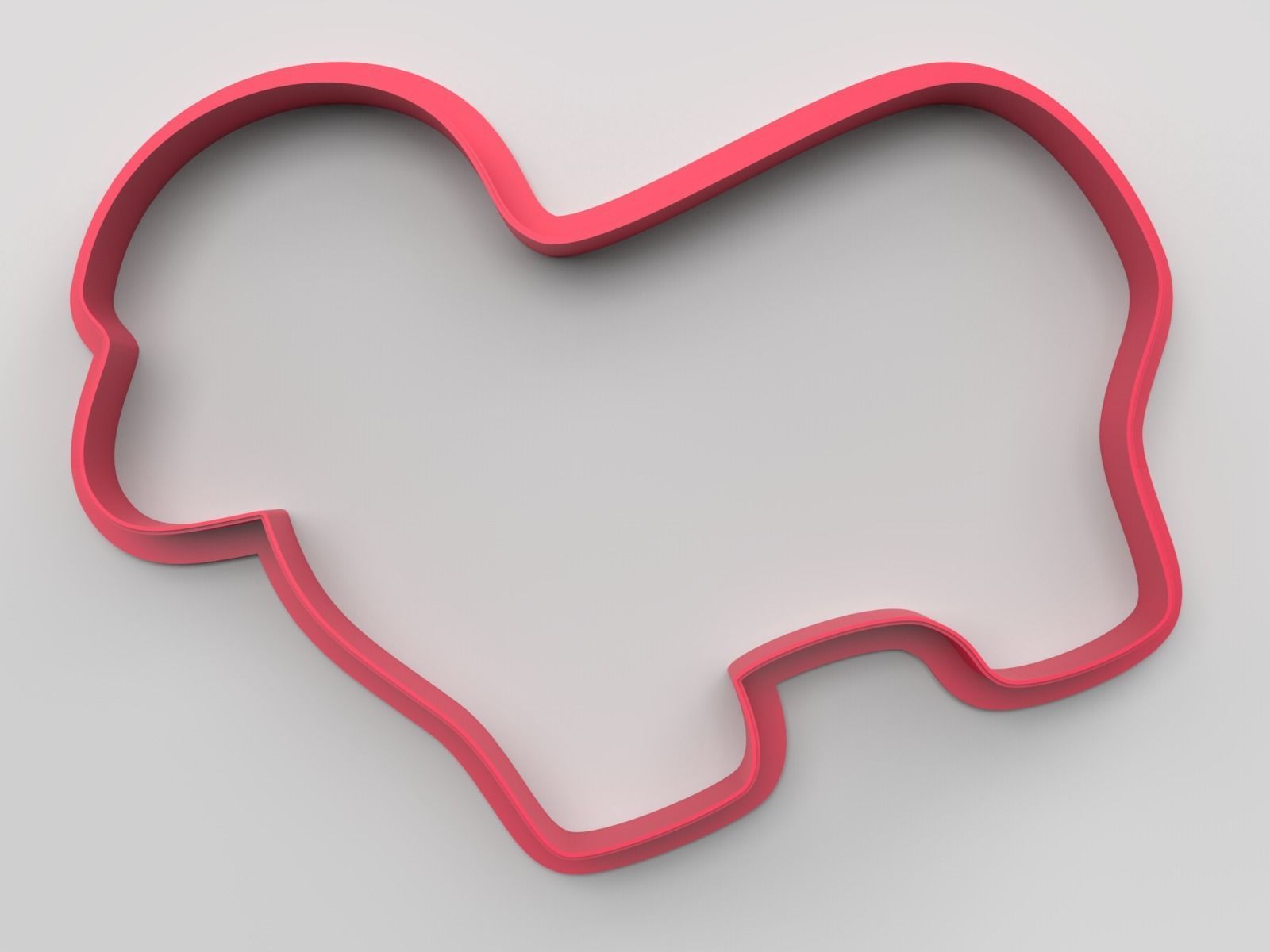Cookie cutter - Sheep 3D print model_1