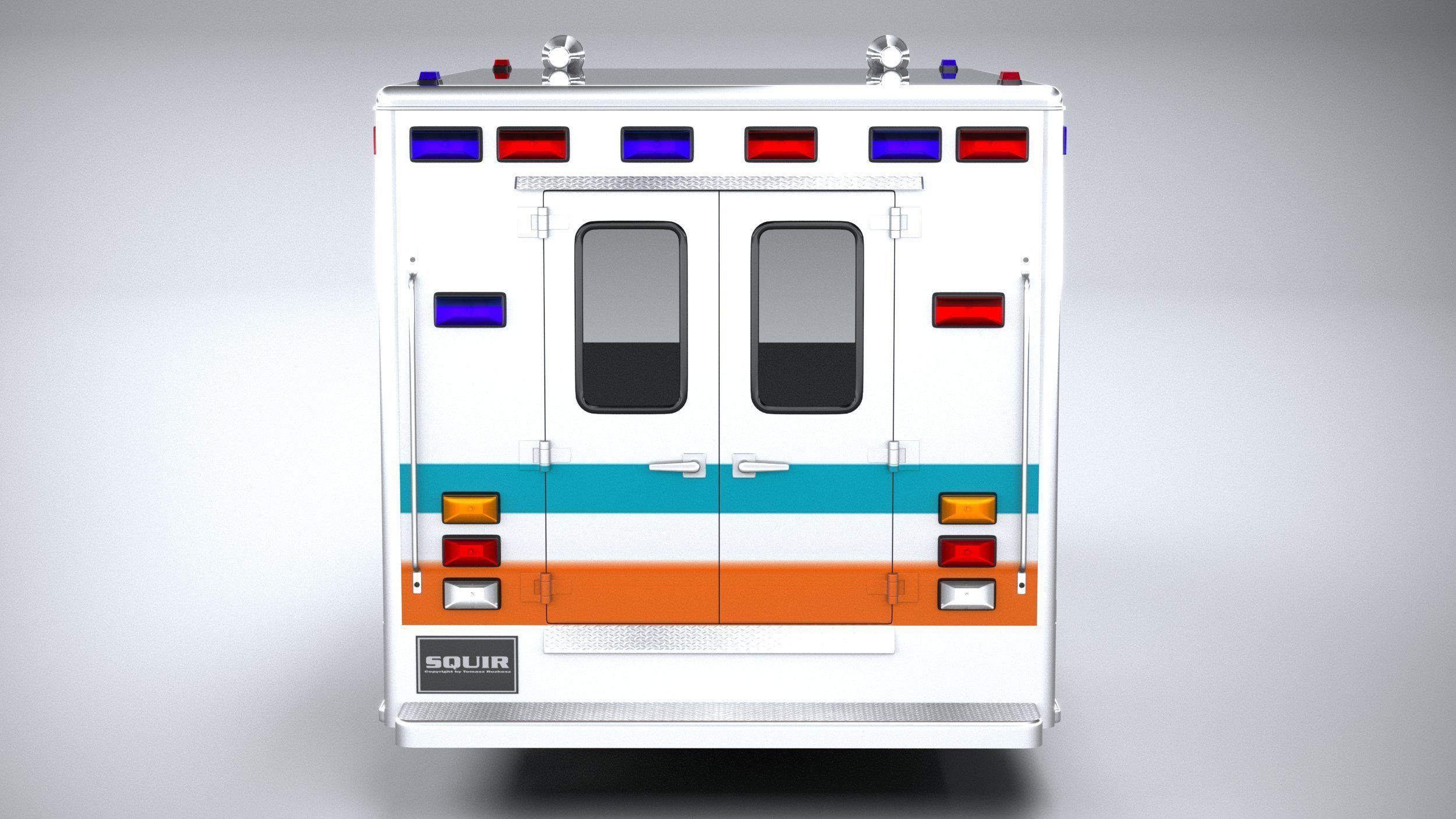 Generic Ambulance Classic 3D model_4
