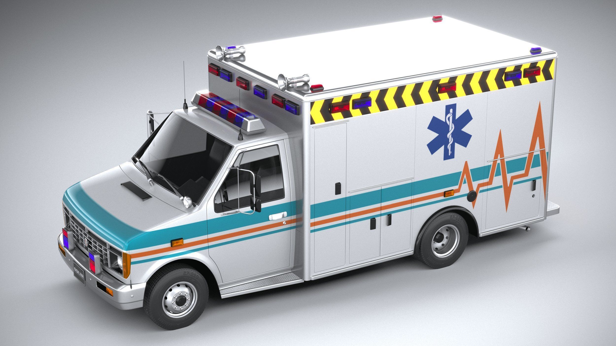 Generic Ambulance Classic 3D model_7