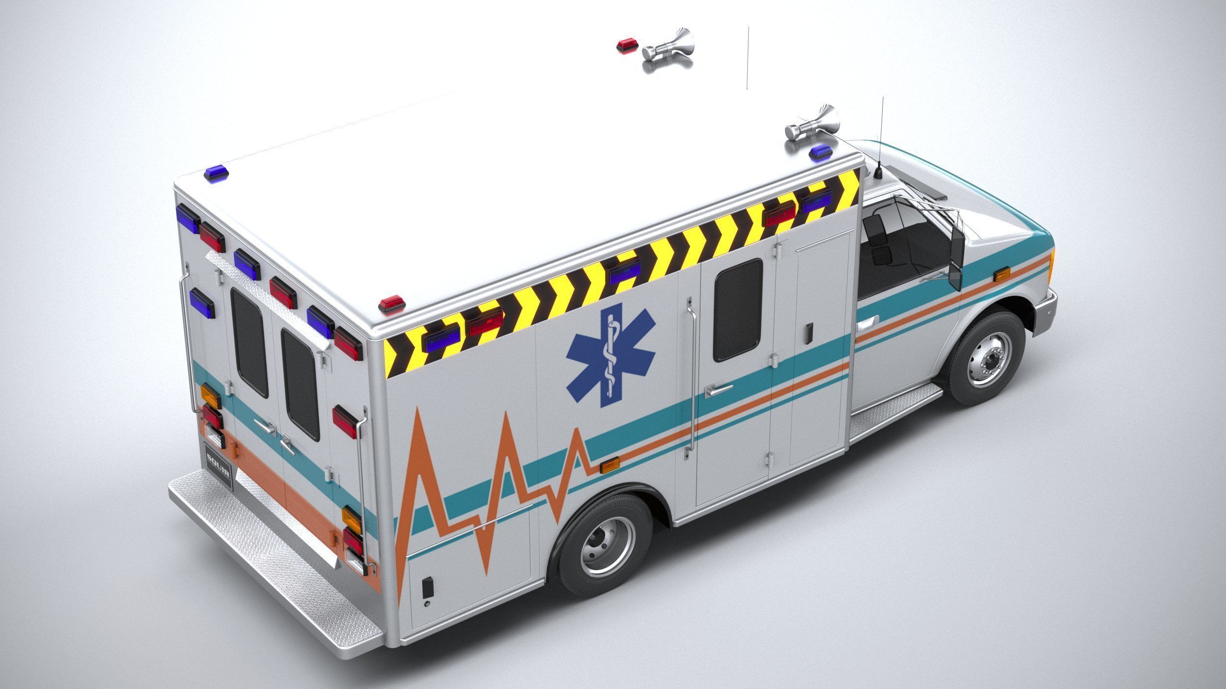 Generic Ambulance Classic 3D model_10