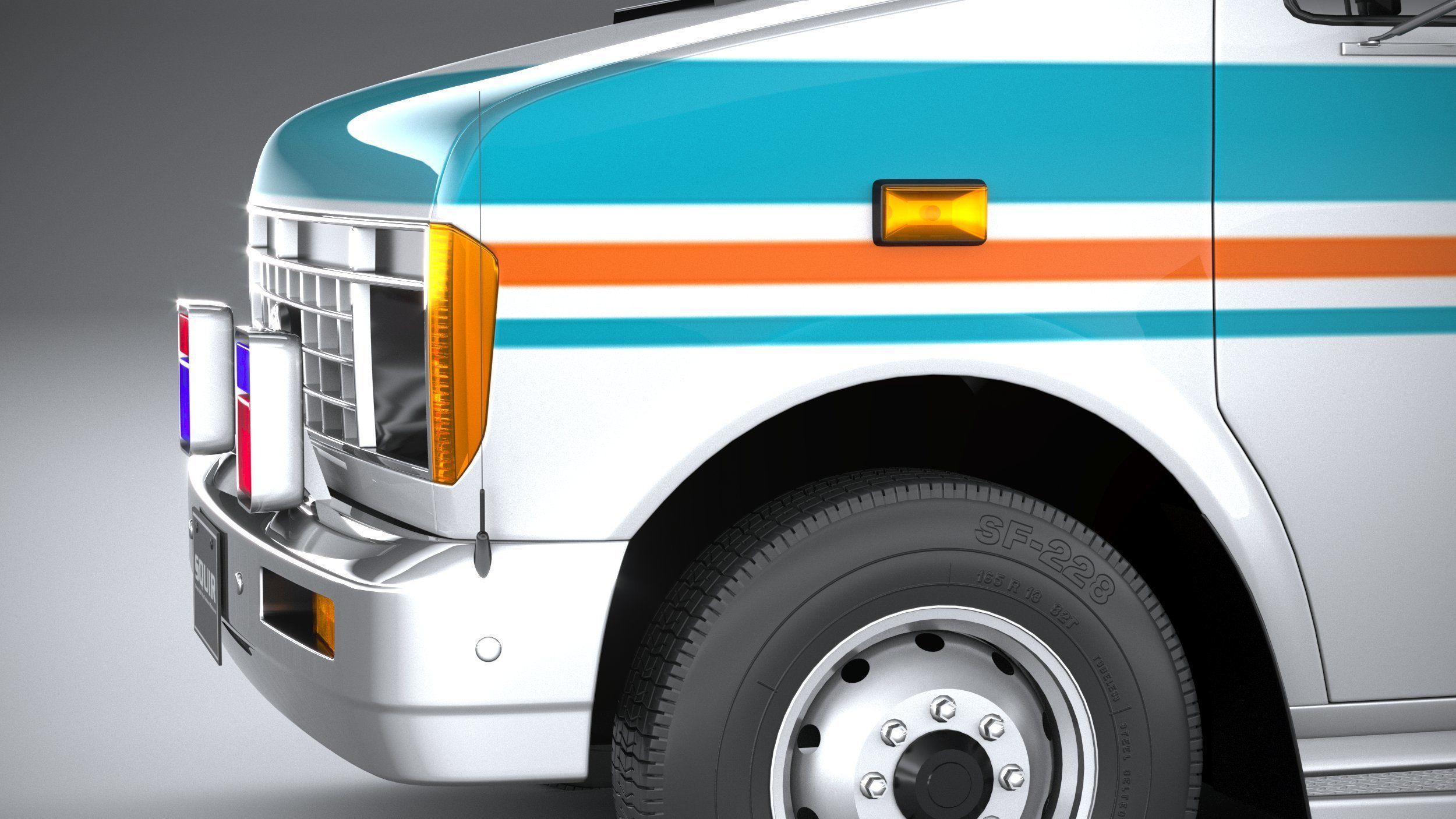 Generic Ambulance Classic 3D model_3