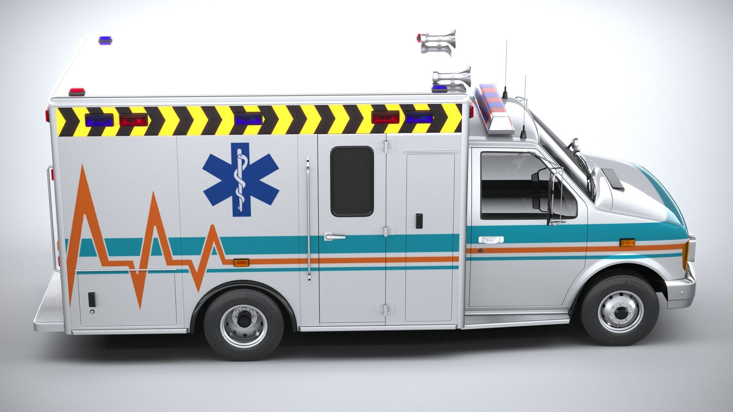 Generic Ambulance Classic 3D model_11