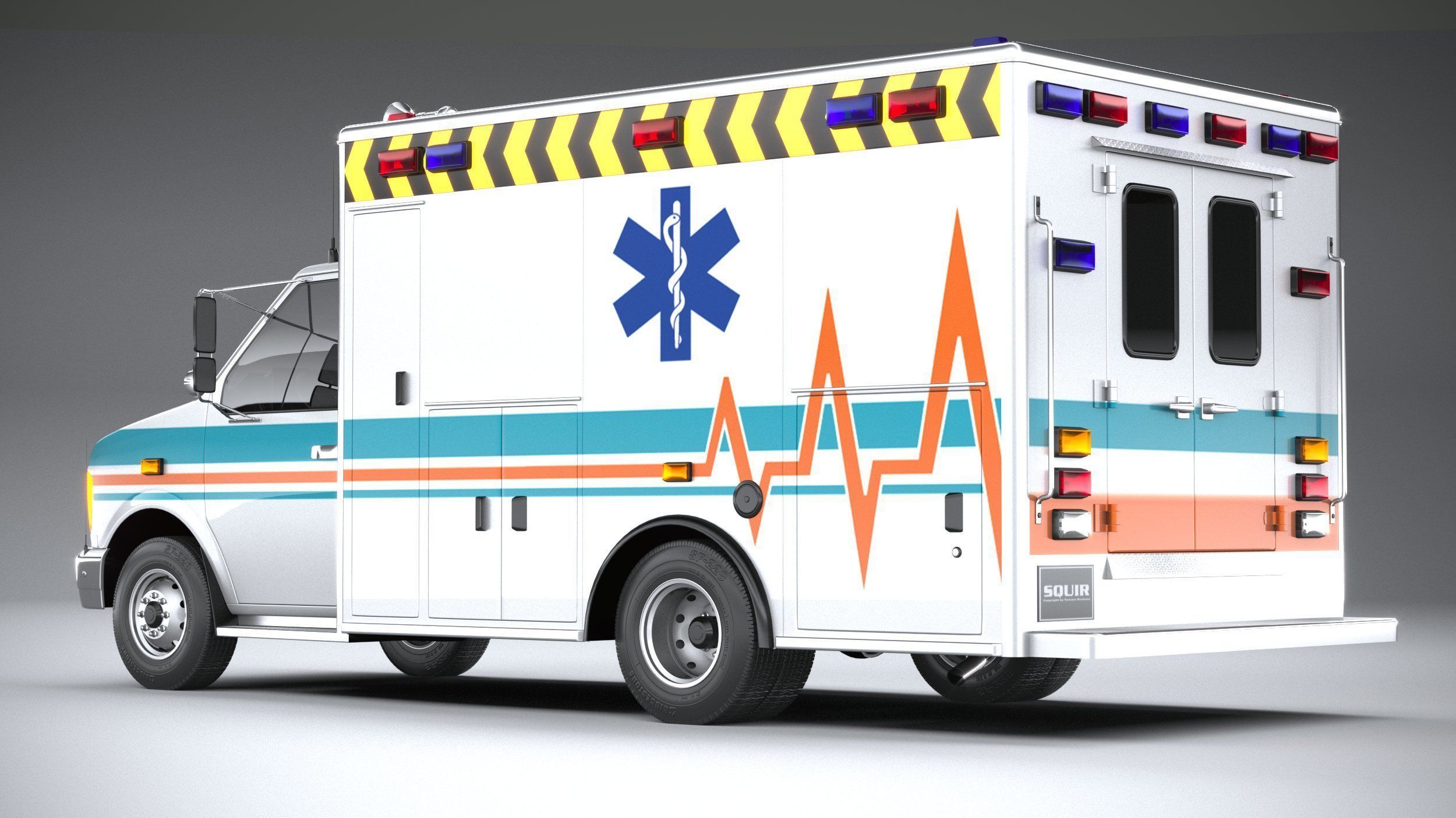 Generic Ambulance Classic 3D model_5