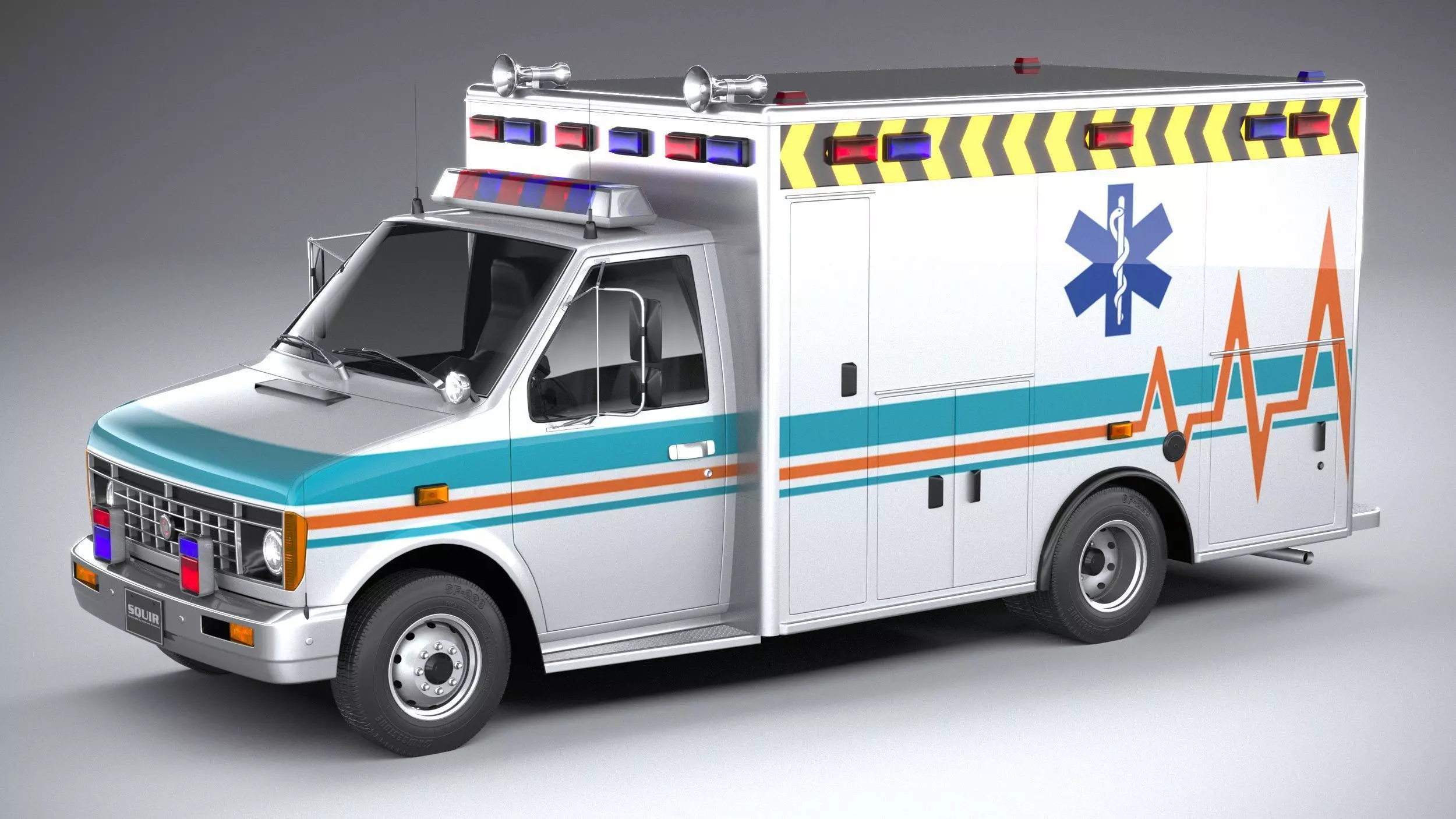 Generic Ambulance Classic 3D model_0