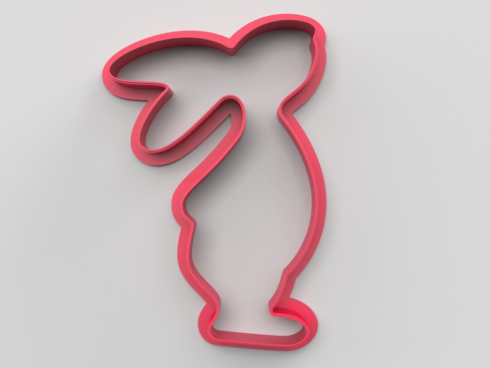 Cookie cutter - Rabbit 3D print model_1