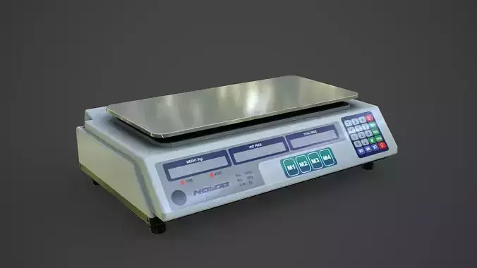 Electronic Weighing Scale  Low-poly 3D model
