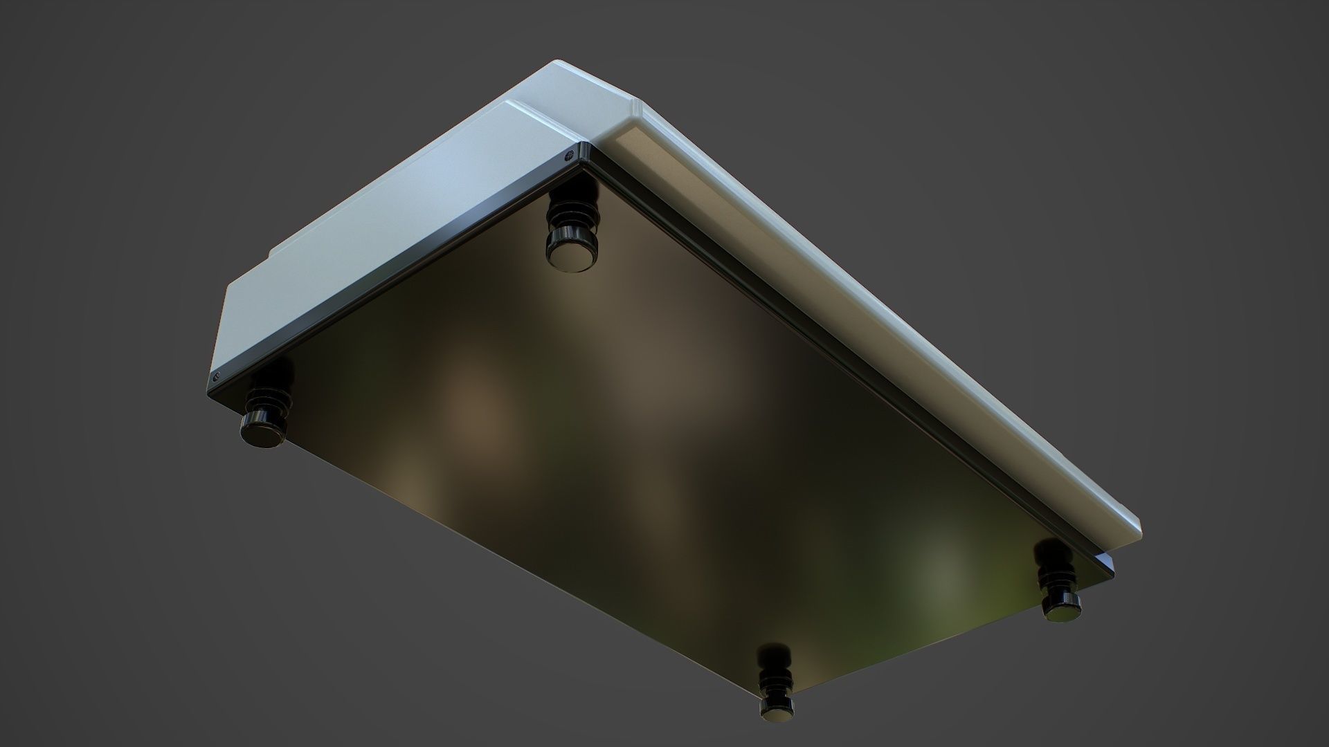 Electronic Weighing Scale  Low-poly 3D model_7