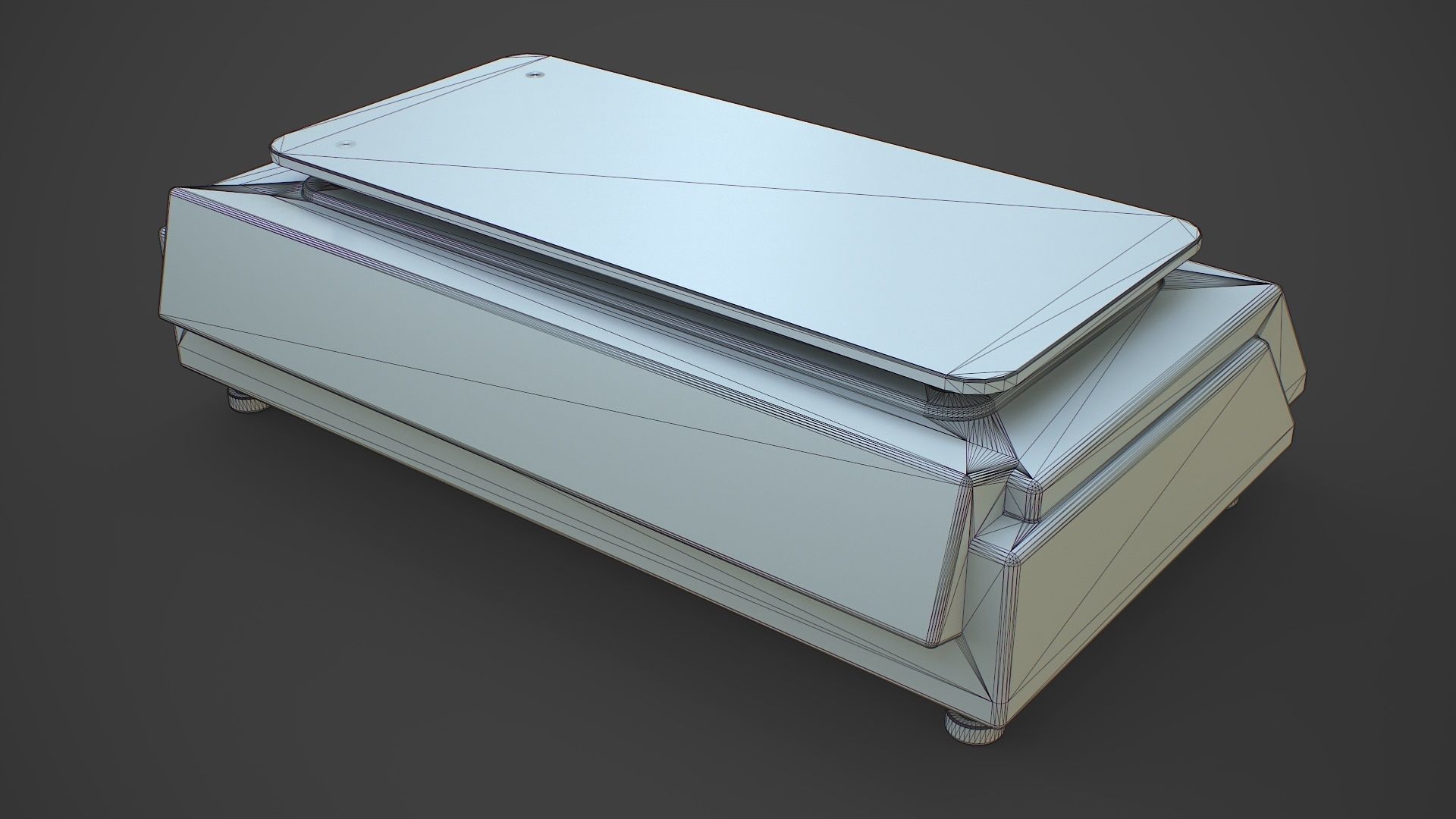 Electronic Weighing Scale  Low-poly 3D model_11