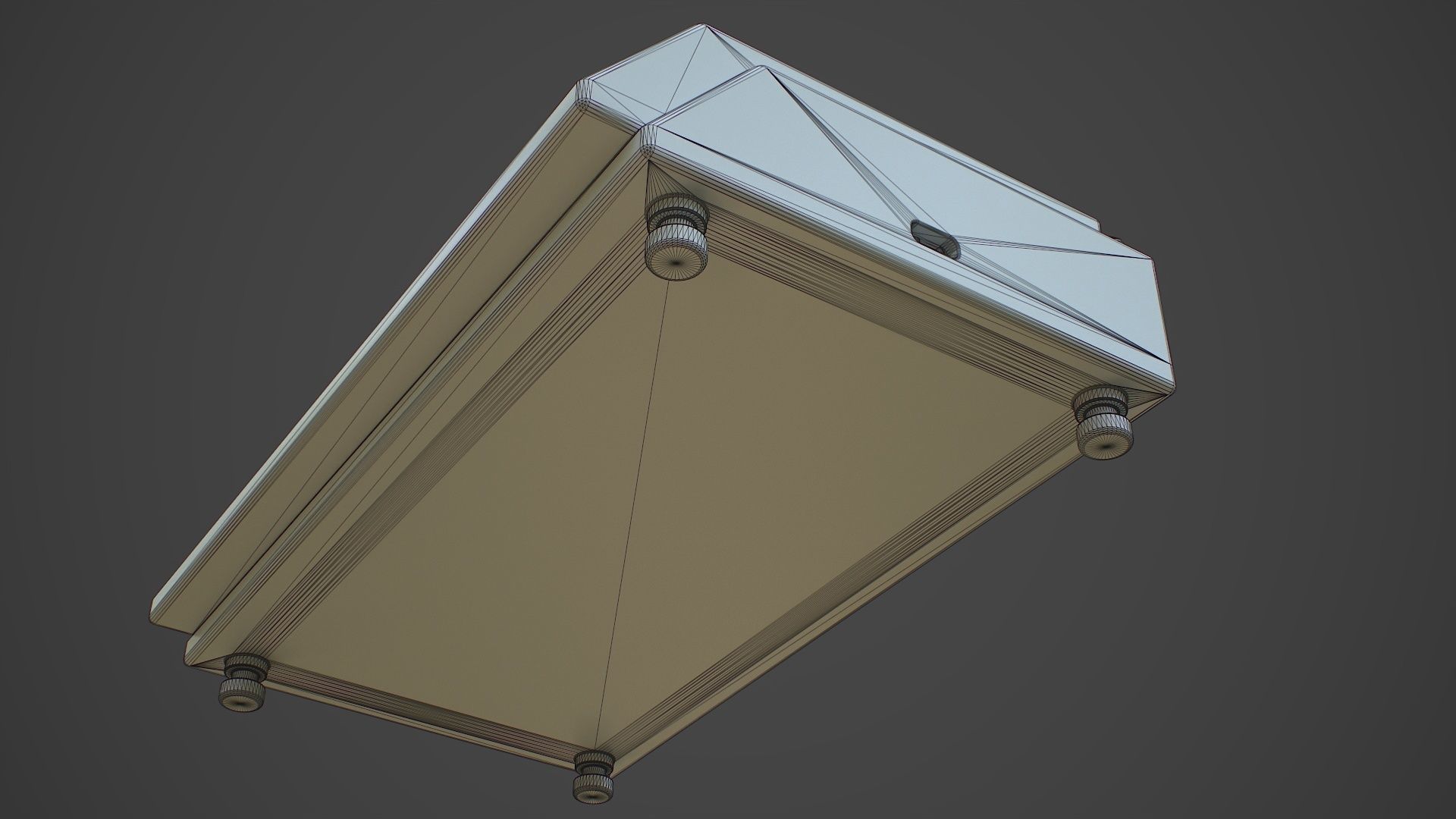 Electronic Weighing Scale  Low-poly 3D model_14
