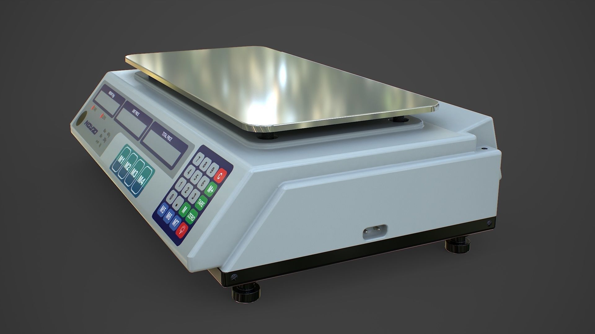 Electronic Weighing Scale  Low-poly 3D model_3