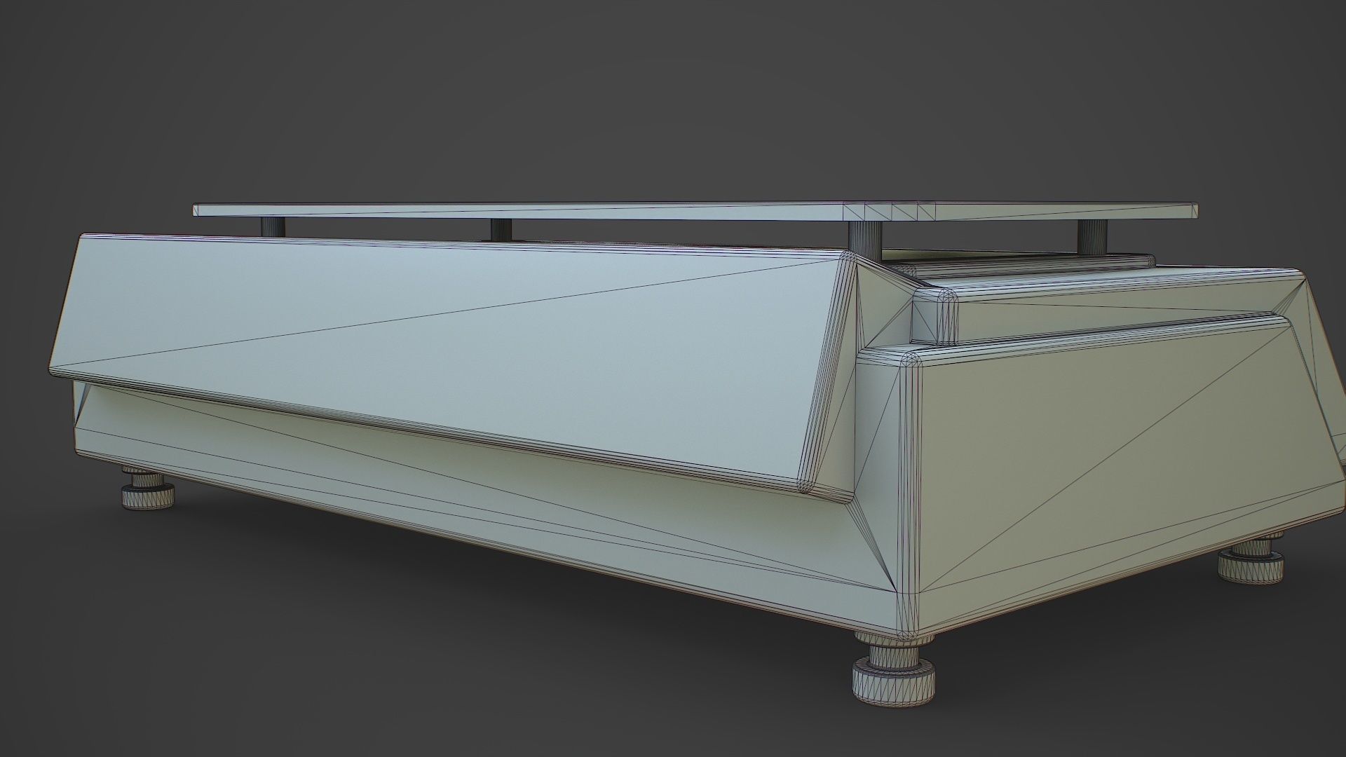 Electronic Weighing Scale  Low-poly 3D model_15