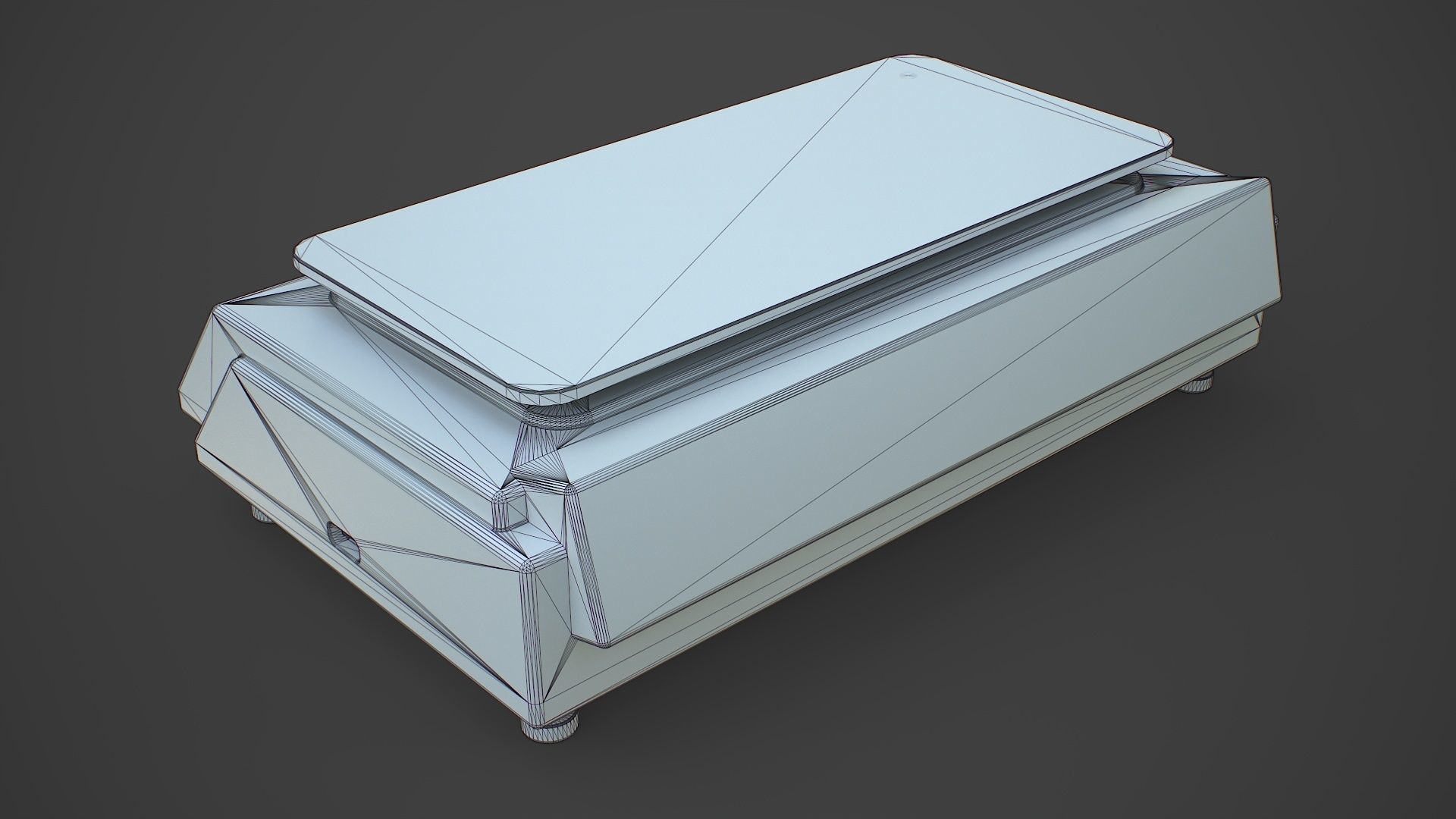 Electronic Weighing Scale  Low-poly 3D model_12