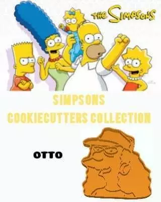 Wonderful Simpsons Character Otto Man Cookie Cutter 3D model