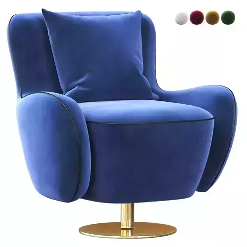 Barrel Swivel Chair Round leg