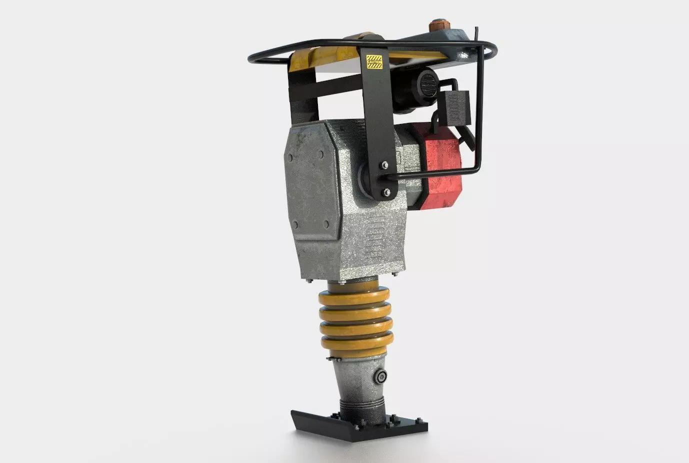 TAMPING RAMMER Low-poly 3D model_0