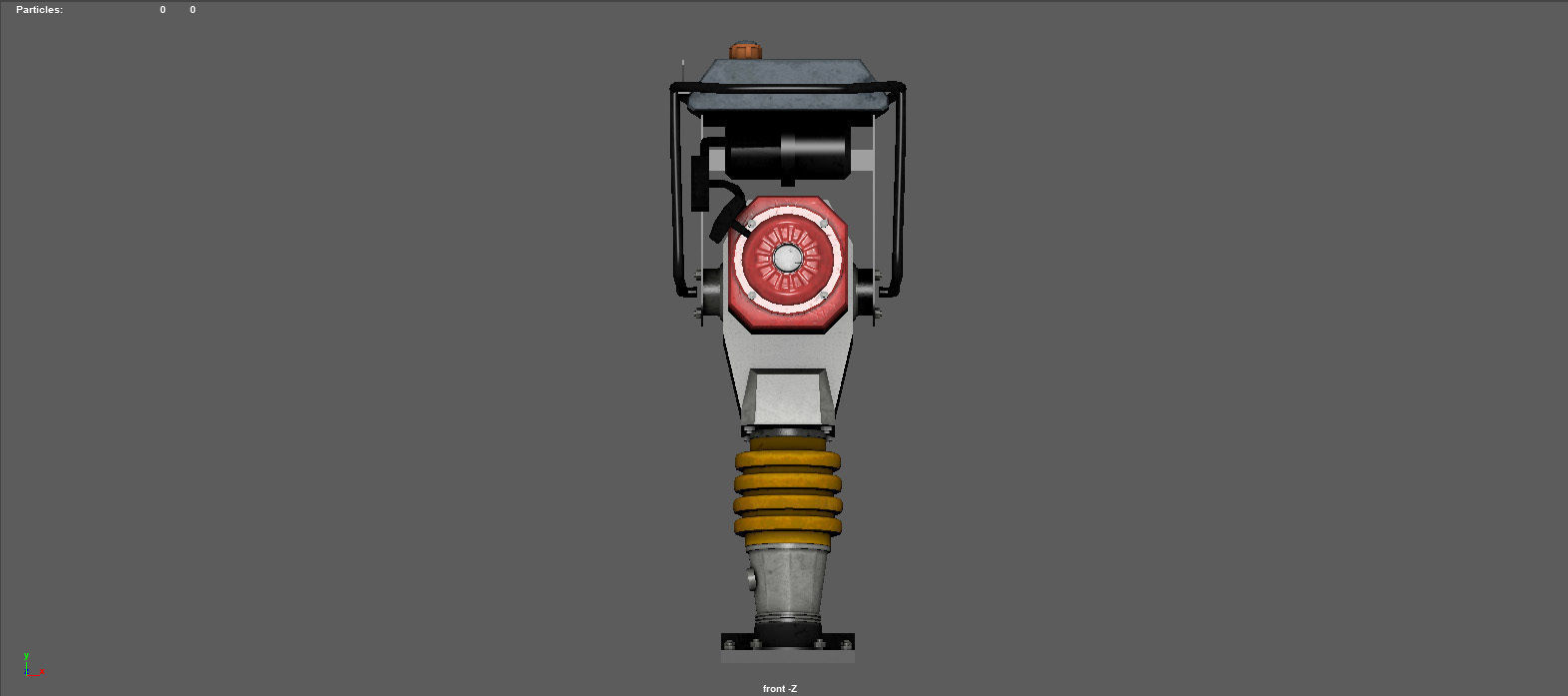 TAMPING RAMMER Low-poly 3D model_13