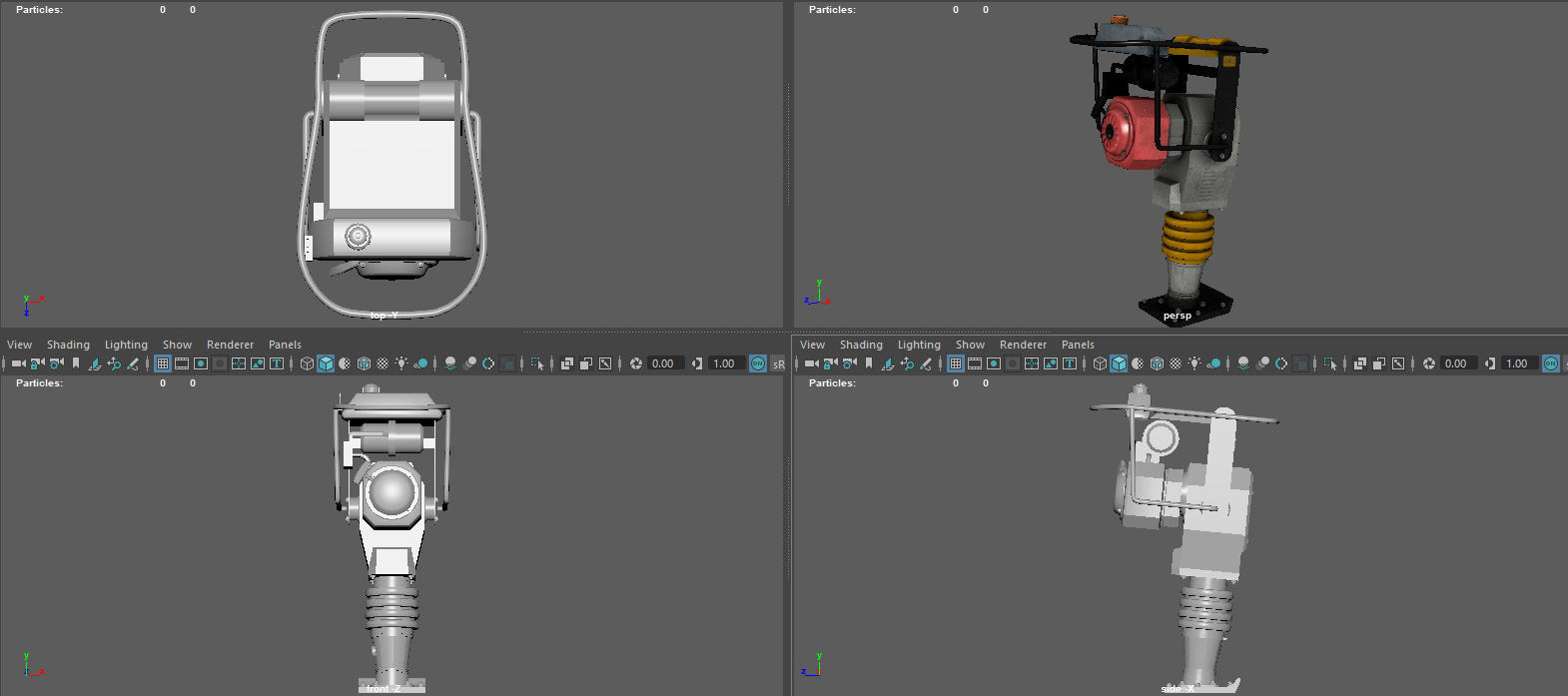 TAMPING RAMMER Low-poly 3D model_9