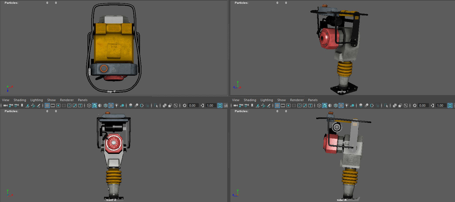 TAMPING RAMMER Low-poly 3D model_8