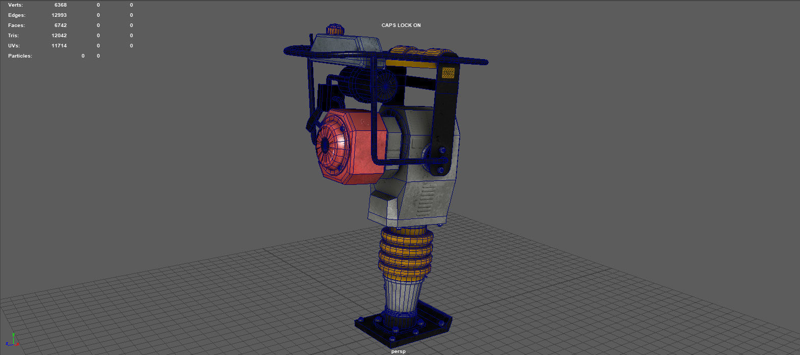 TAMPING RAMMER Low-poly 3D model_7