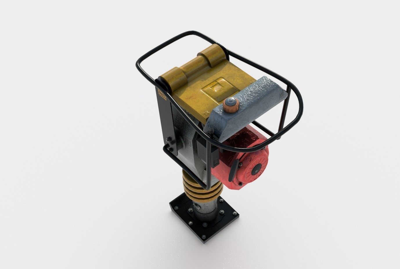 TAMPING RAMMER Low-poly 3D model_3