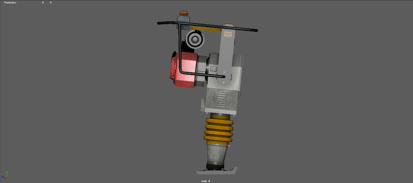TAMPING RAMMER Low-poly 3D model_11