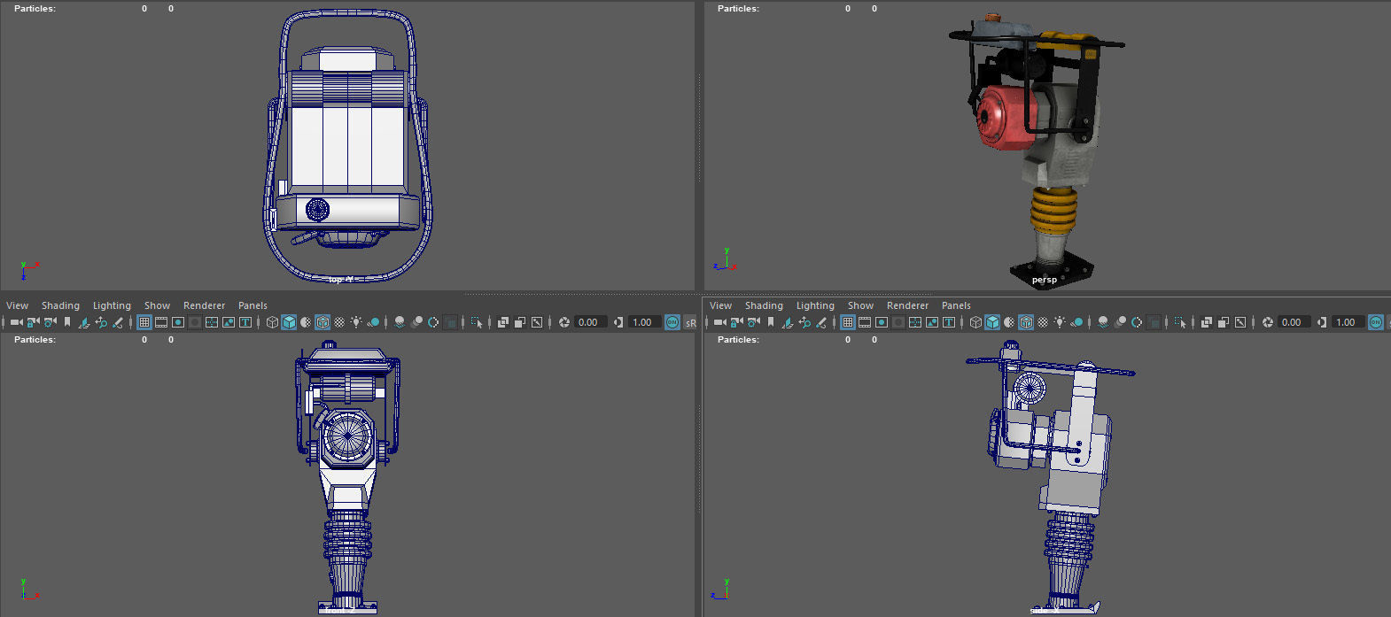 TAMPING RAMMER Low-poly 3D model_10