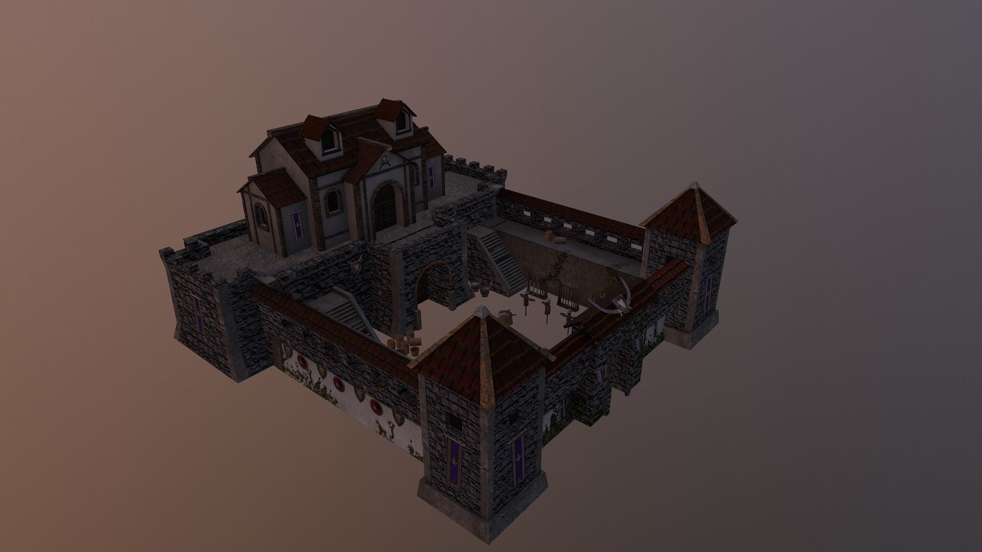  Warrior Barracks Level 15 3D model_25