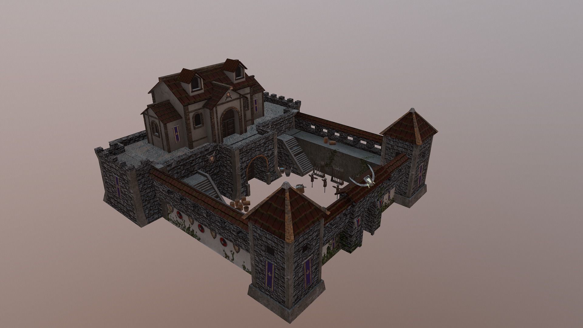  Warrior Barracks Level 15 3D model_24