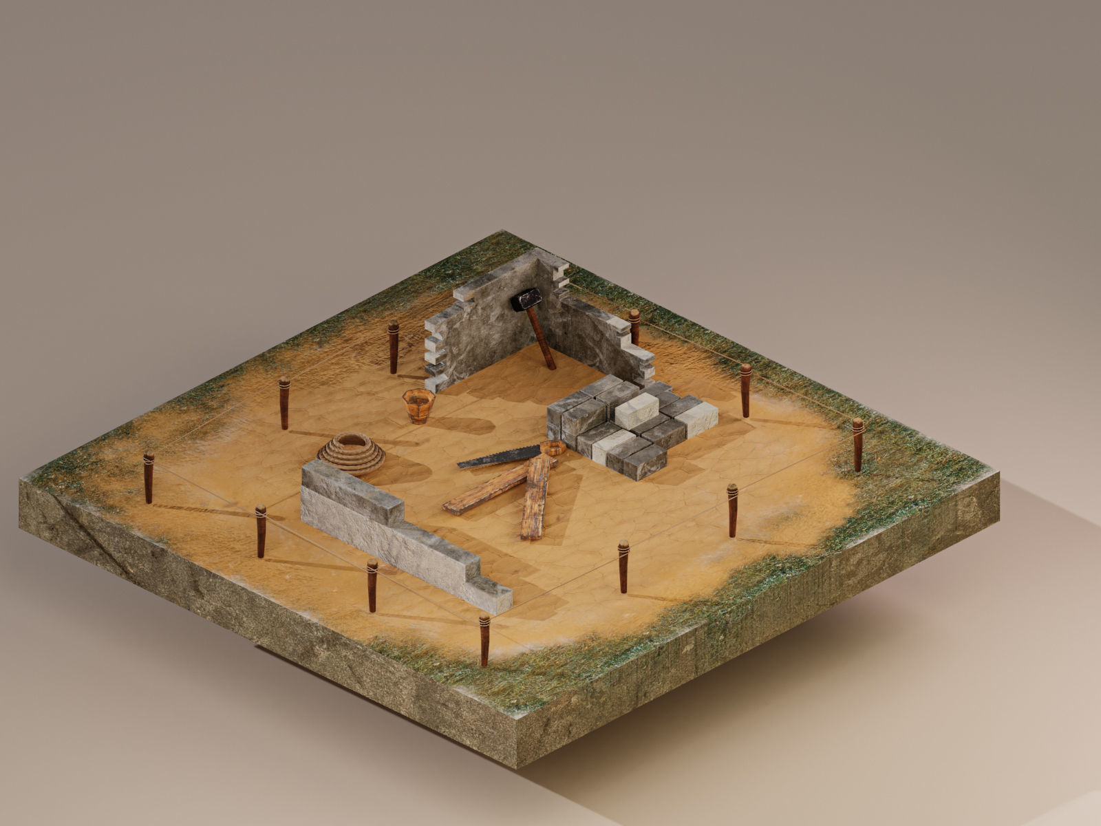  Warrior Barracks Level 15 3D model_3