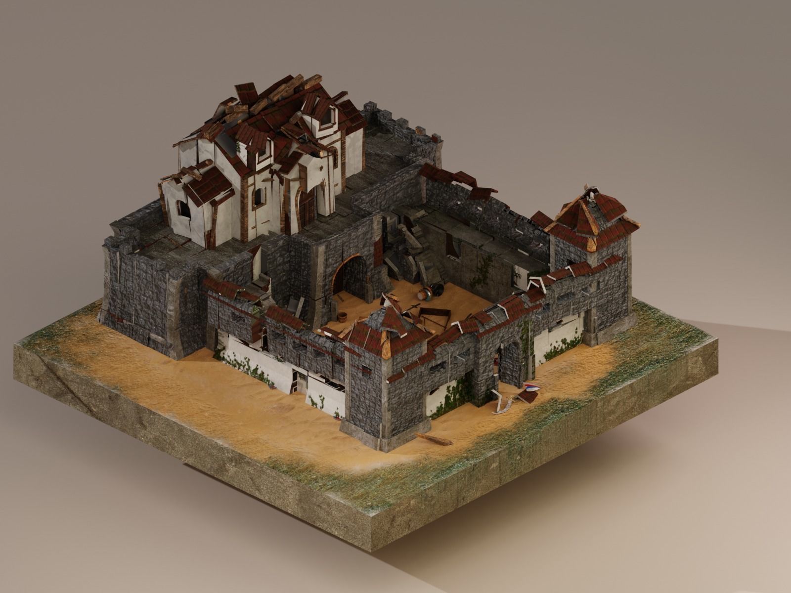  Warrior Barracks Level 15 3D model_2