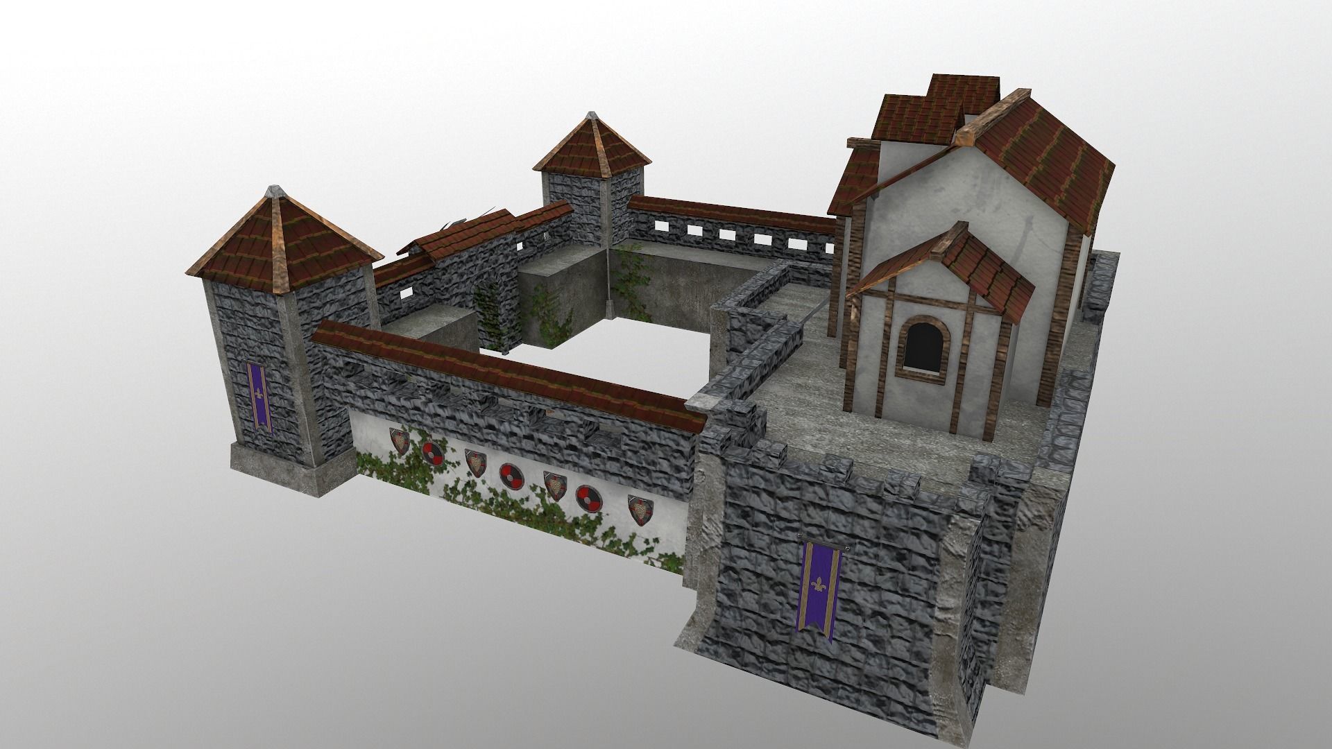  Warrior Barracks Level 15 3D model_8