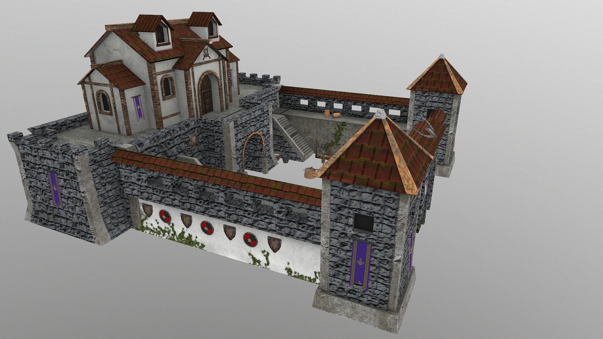  Warrior Barracks Level 15 3D model_5