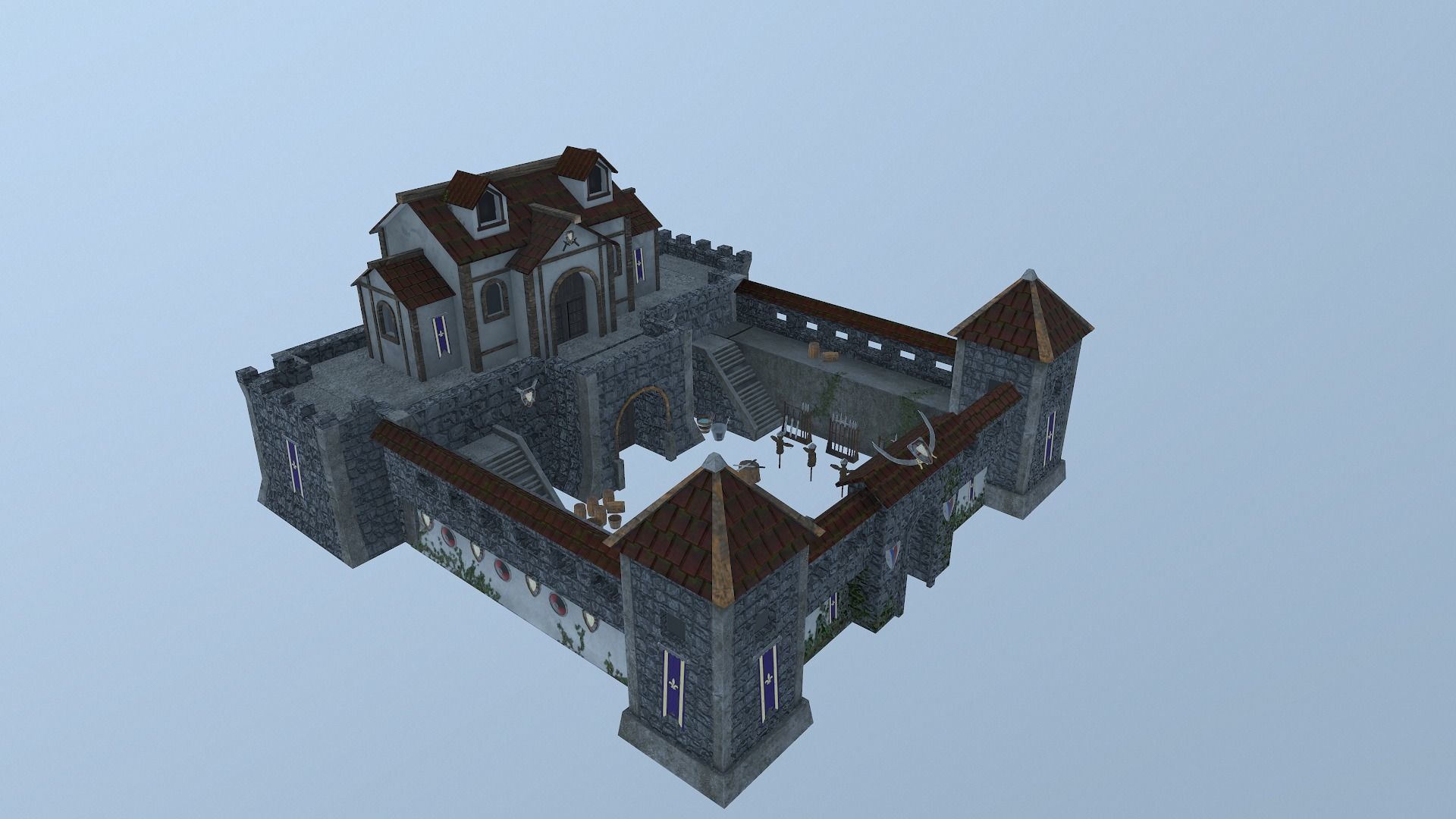  Warrior Barracks Level 15 3D model_22