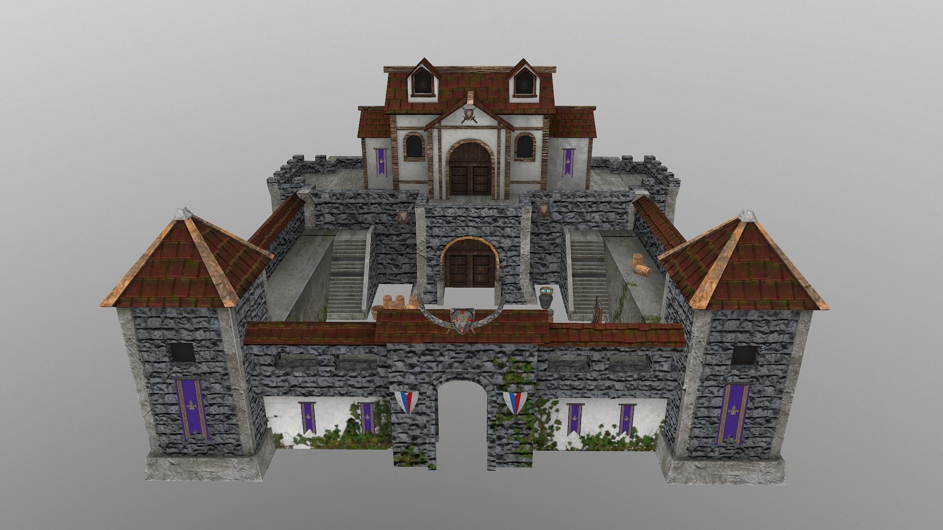  Warrior Barracks Level 15 3D model_4