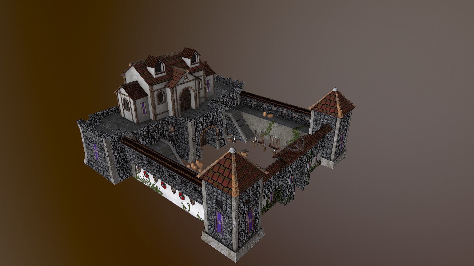  Warrior Barracks Level 15 3D model_26