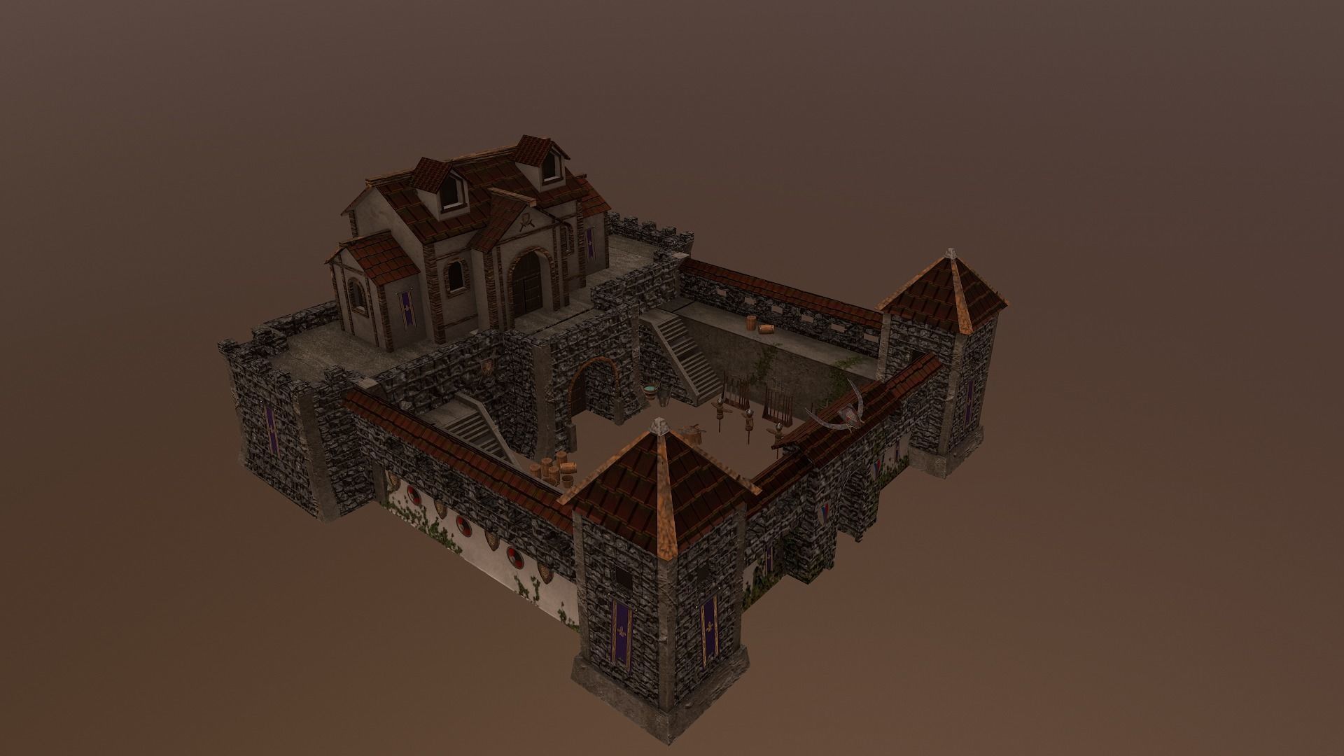  Warrior Barracks Level 15 3D model_20