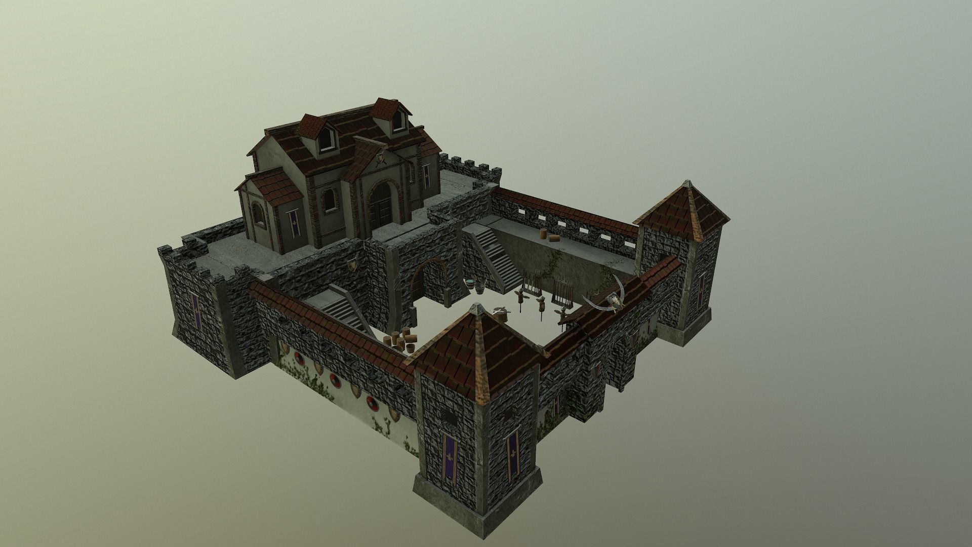  Warrior Barracks Level 15 3D model_28