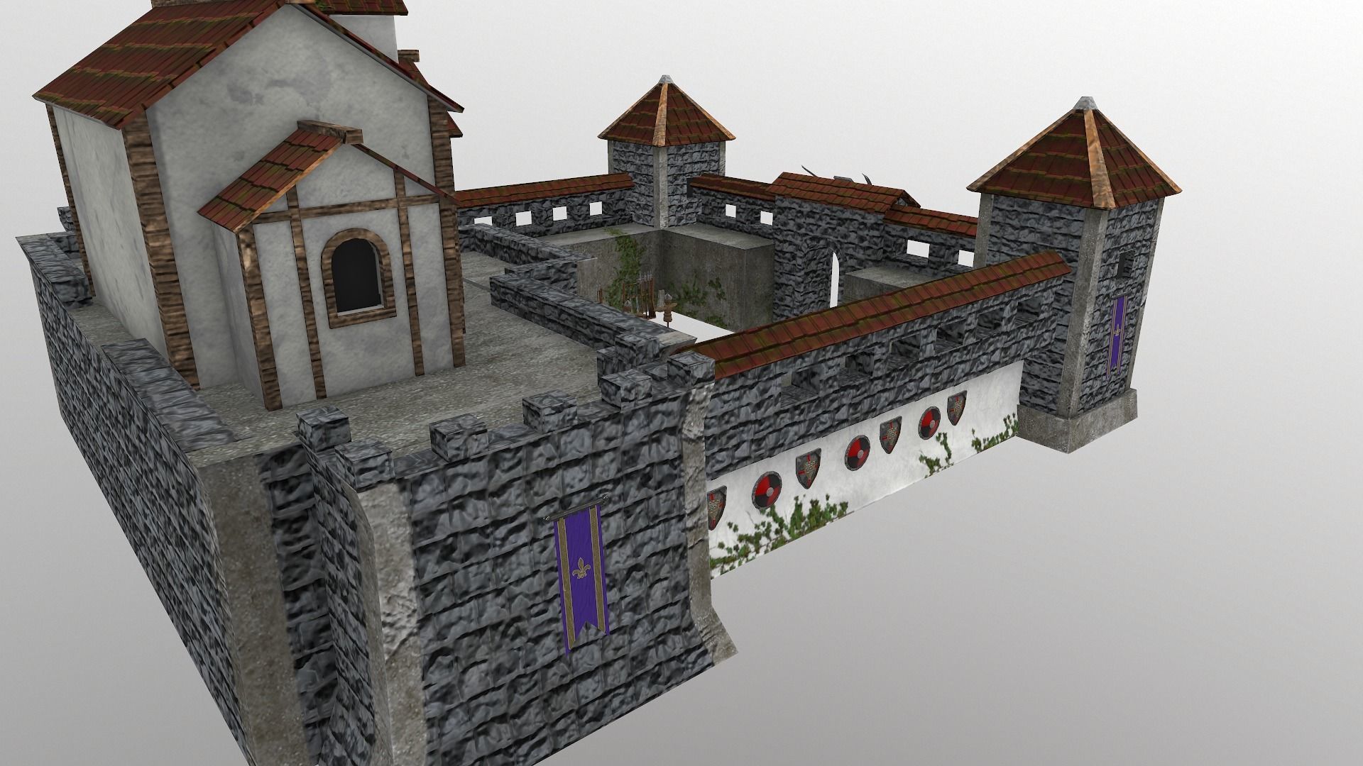  Warrior Barracks Level 15 3D model_6