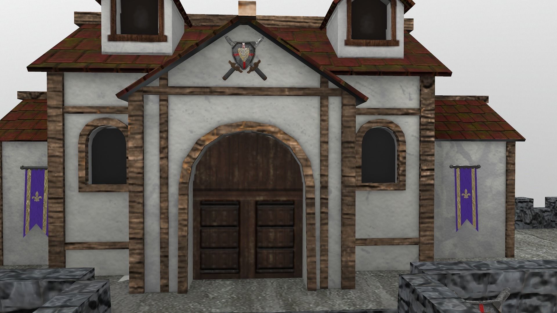  Warrior Barracks Level 15 3D model_9