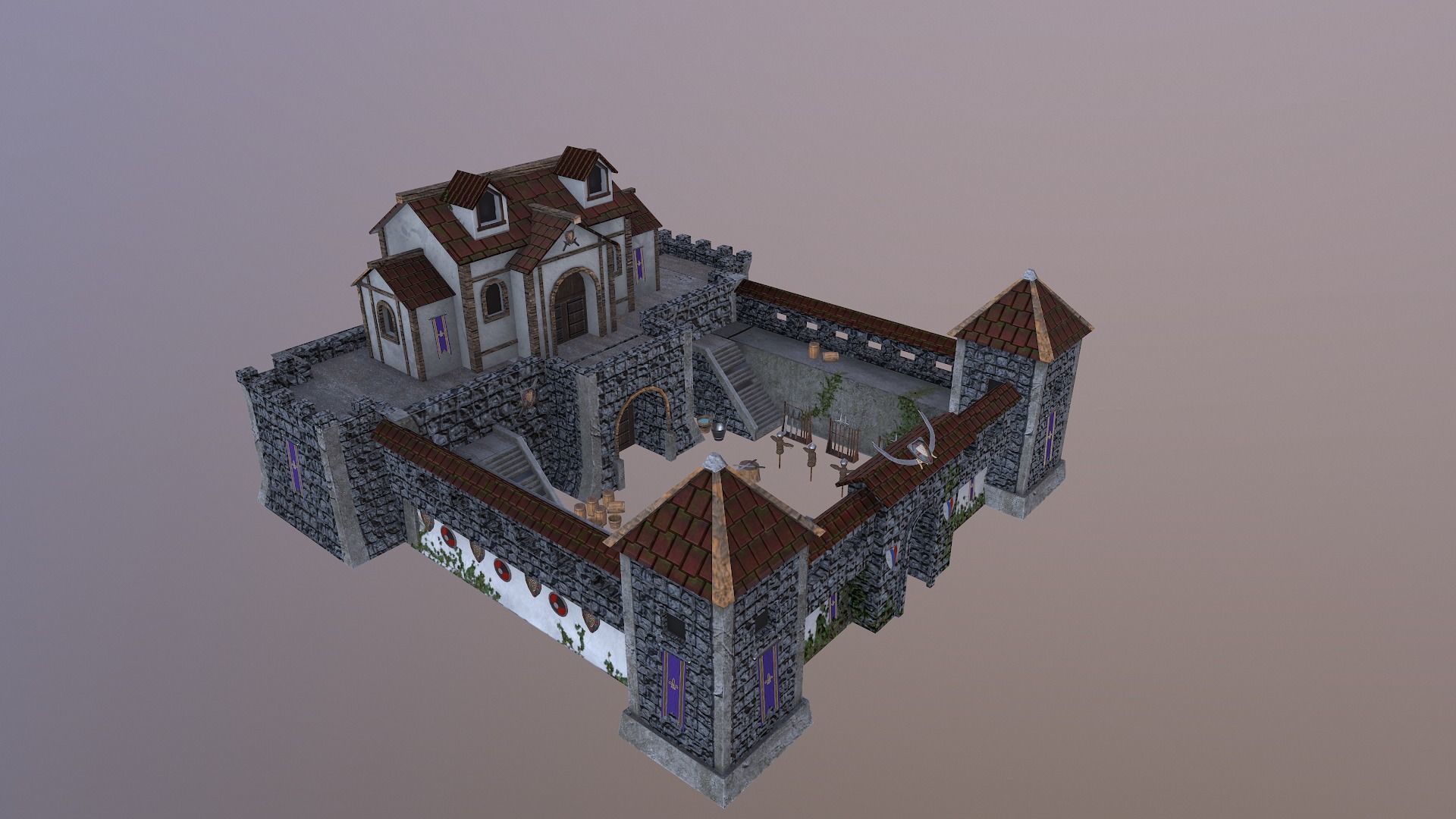  Warrior Barracks Level 15 3D model_19