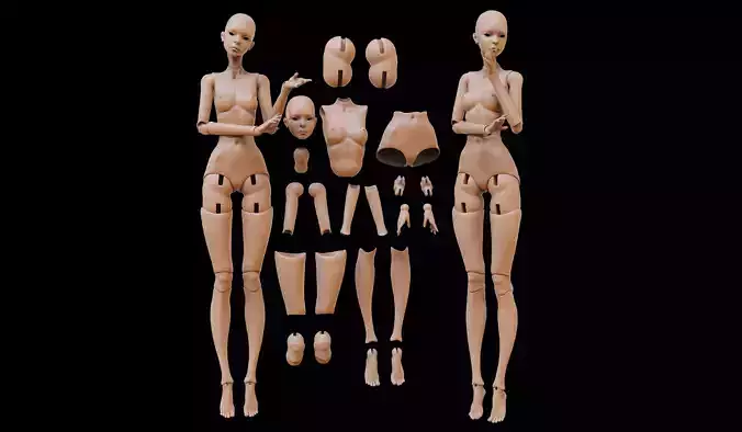 Grace 3D BJD Doll articulateddolls bjdprintdoll balljointeddoll 