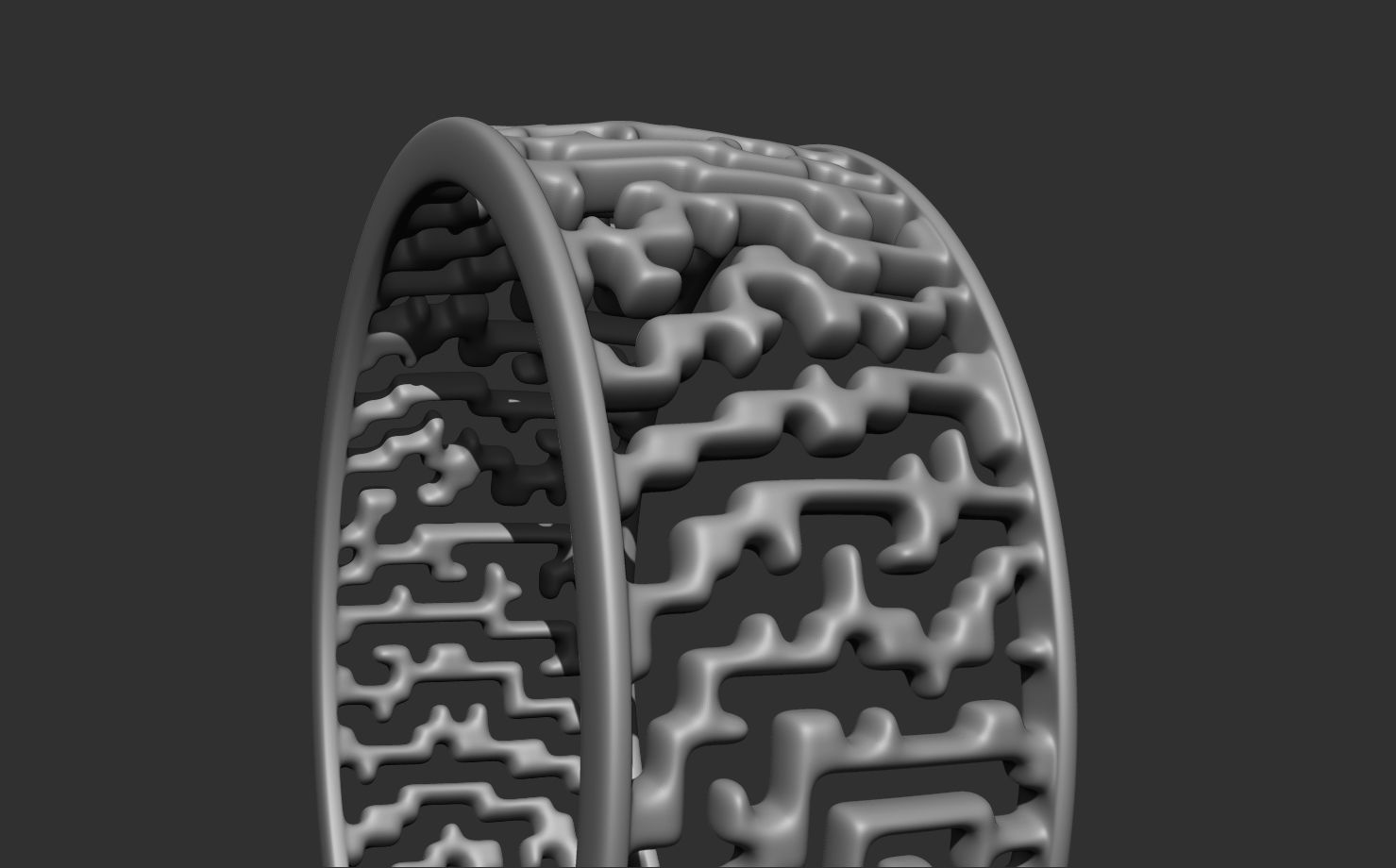 Stylish ring 3D print model_4
