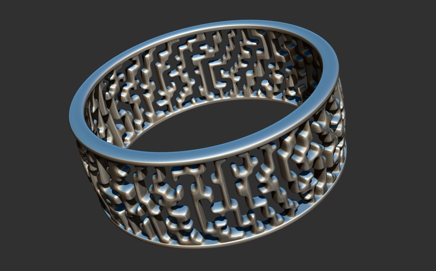 Stylish ring 3D print model_2