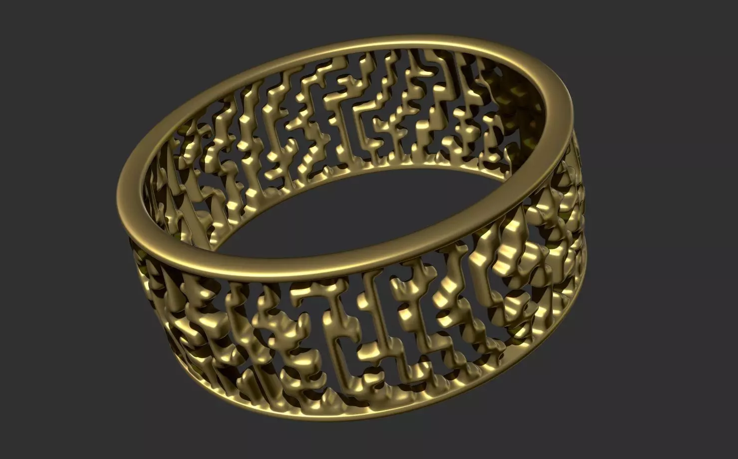 Stylish ring 3D print model_0