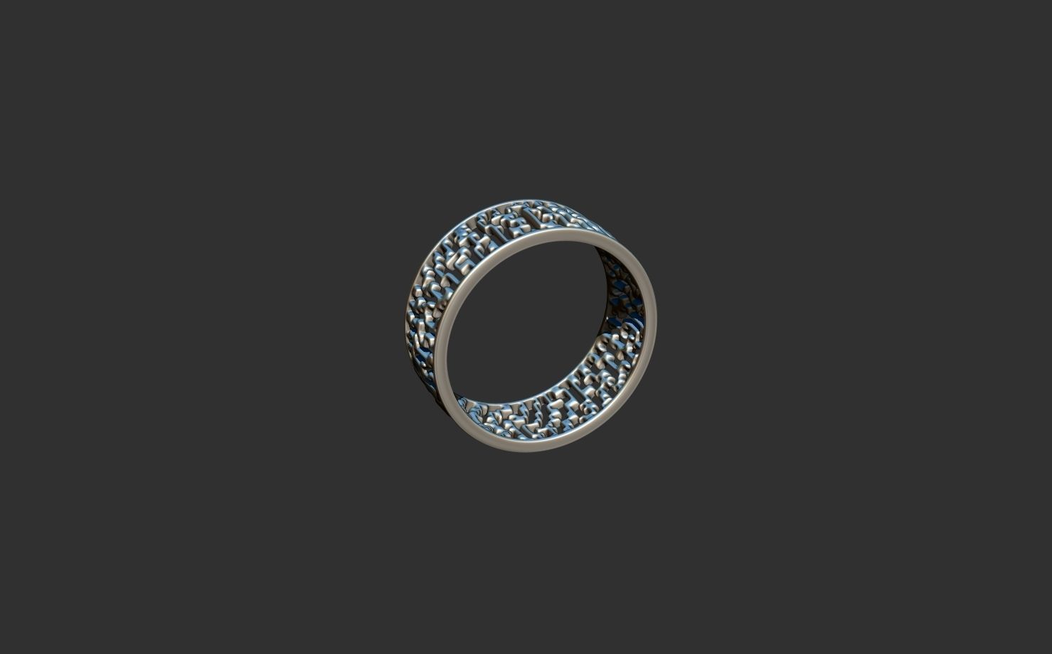 Stylish ring 3D print model_3