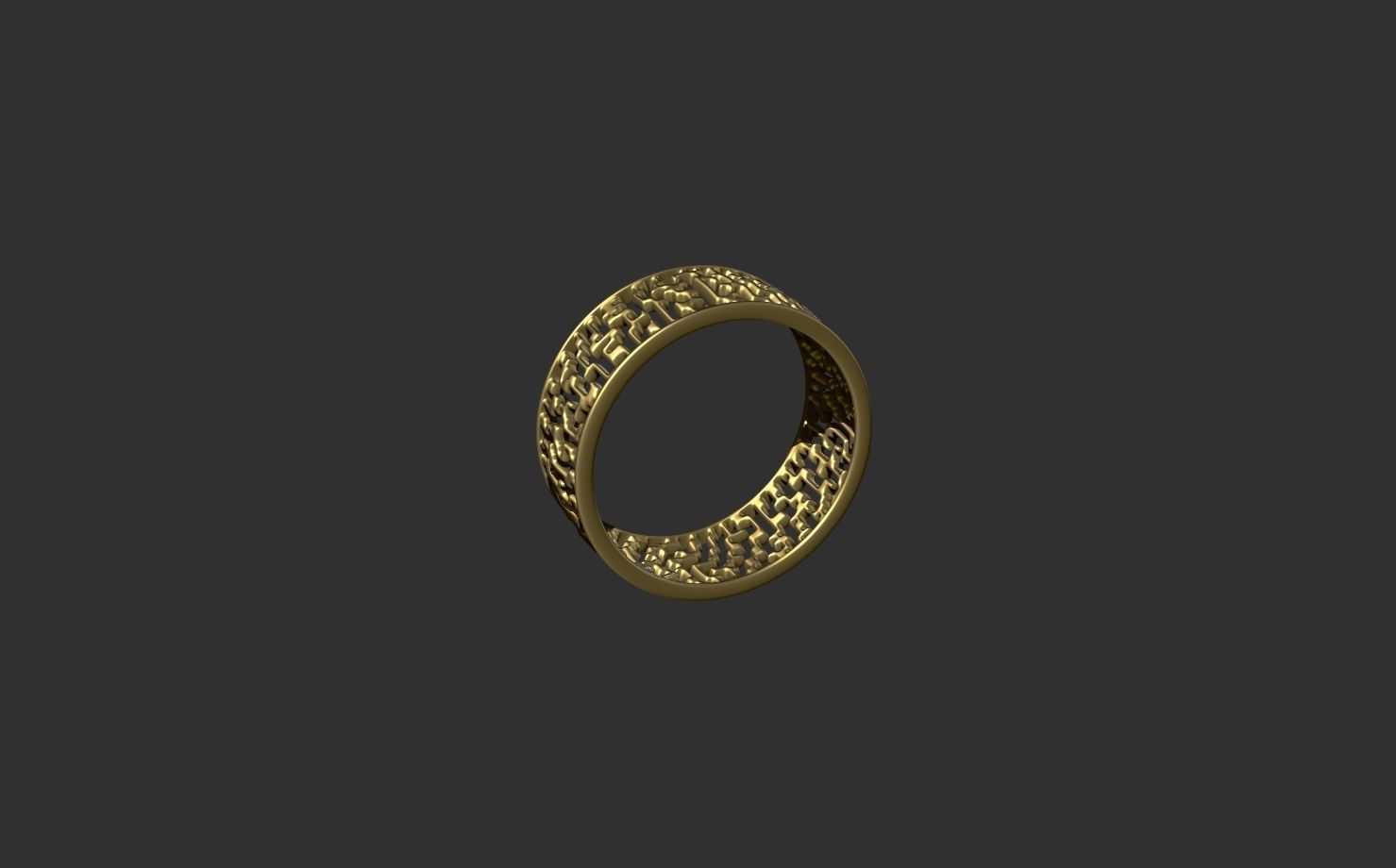 Stylish ring 3D print model_1