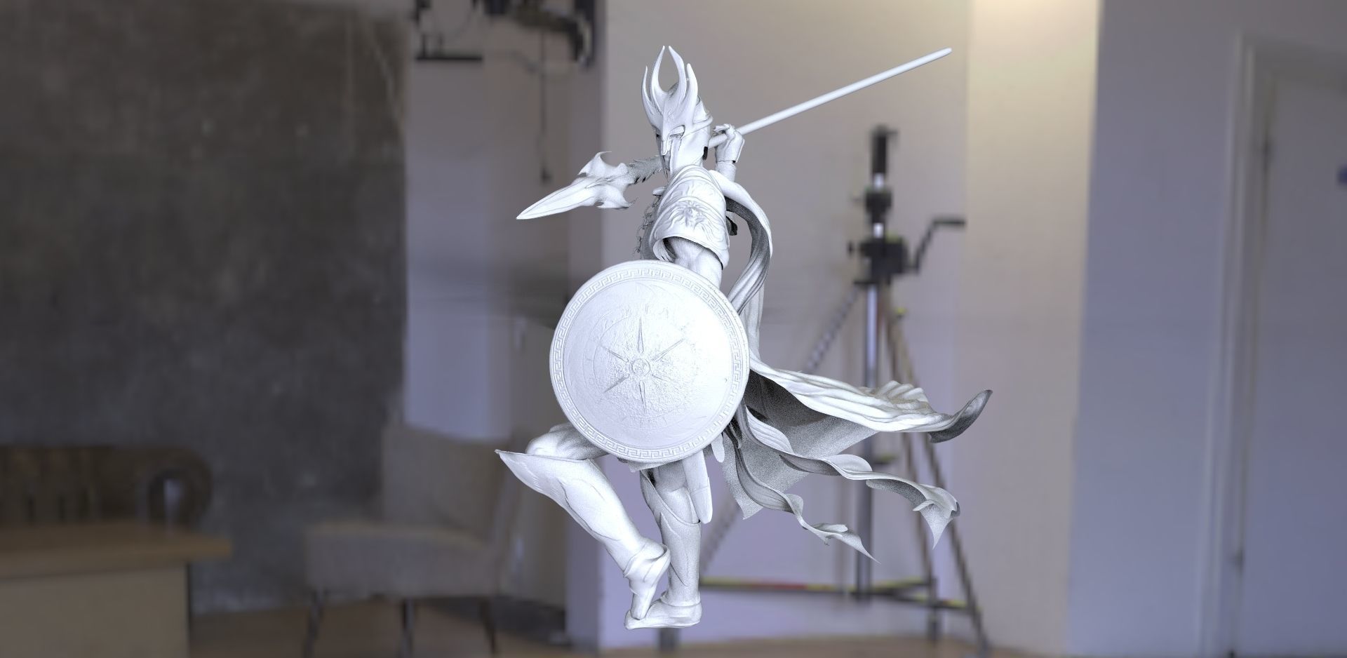 Apollo knight 3D model_2