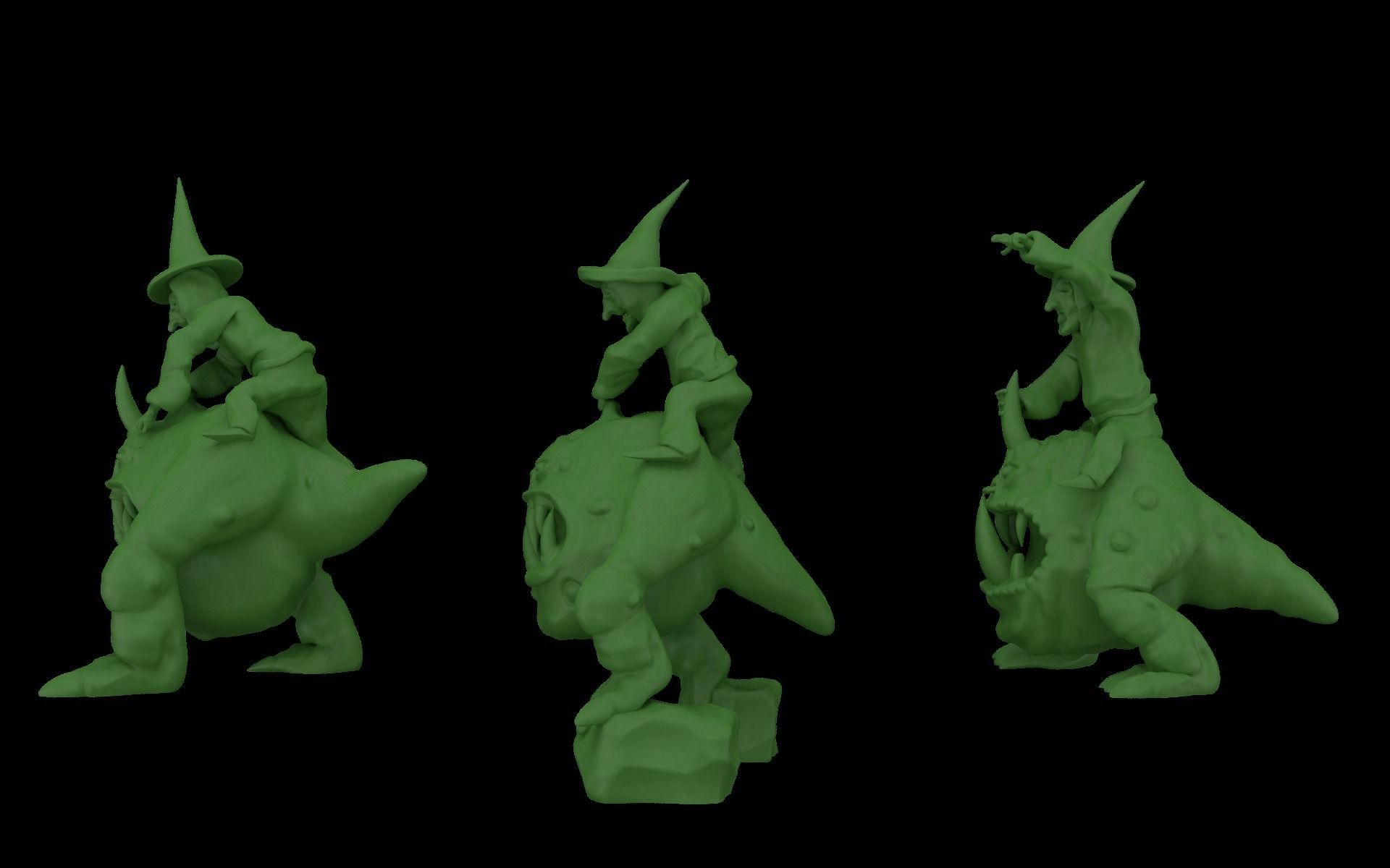 3D printing ready fantasy creatures 3D print model_3
