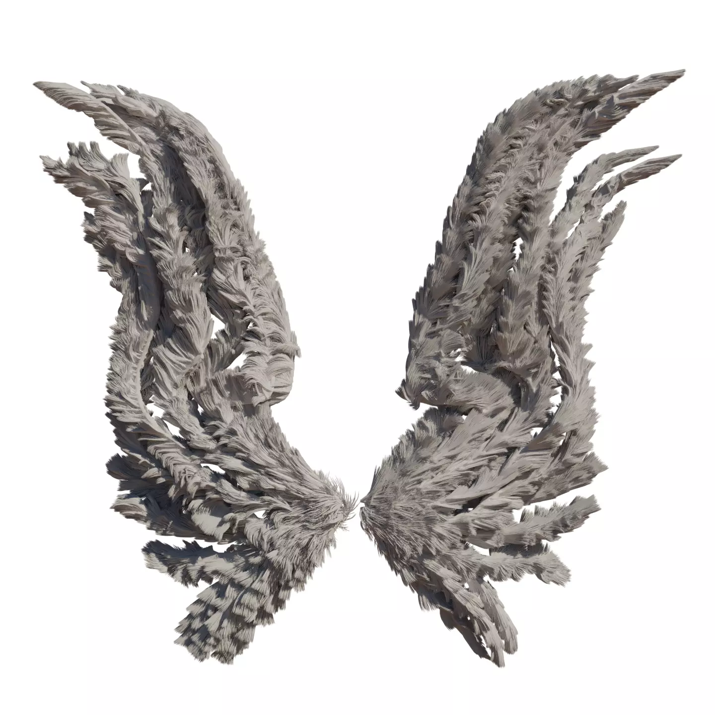 Realistic Angel Wings Rigged and animated Free low-poly 3D model_0