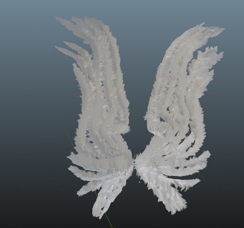 Realistic Angel Wings Rigged and animated Free low-poly 3D model_3